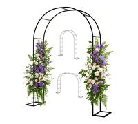 Metal Garden Arch for Climbing Plants Wide Arbor 100 400 cm Sturdy Rose Support Wedding Pera Par Decor (B300xH150 cm)