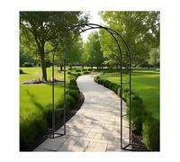 Metal Garden Arch for Climbing Plants, with Base, Patio Pergola Decoration, Wedding & Party Decor, Available in Black/White/Green, Sizes: 140/200/280cm.