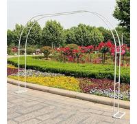 Metal Garden Arch for Climbing Roses - Elegant Outdoor Decorative Trellis, Wedding Arches, Sturdy Design, Ideal for Gardens and Events, 240cm Wide x 220cm High
