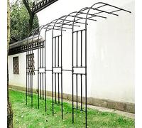Metal Garden Arch for Outdoor Spaces - Black/White Resin-Coated Steel Trellis - Sizes: 60/90/120/150/180/220 cm 20 mm Thick Perfect for Patio Lawn and Garden Decor