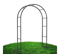 Metal Garden Arch for Weddings 200cm x 230cm Black Rose Trellis Pergola Outdoor Decor Perfect for Climbing Plants & Floral Arrangements