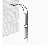 Metal Garden Arch, Half Rose Arch for Wall, Climbing Plants Support, Outdoor Trellis for Garden, Black Garden Arbor for Roses and Vines, Metal Structure.