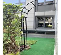 Metal Garden Arch Half Sided Rose Trellis Outdoor Wedding Decoration 1.8M Wide Garden Pergola for Climbing Plants & Roses Black 40cm Side Width Metal Frame