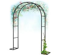 Metal Garden Arch Heavy Duty Rose Arches Arbor Trellis For Climbing Plants Wide 120cm 140cm 160cm 180cm 200cm 240cm 280cm 350cm Rose Arch Decoration Wedding Archway, Weather-Resistant ( Color : Black
