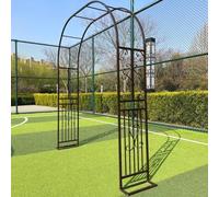 Metal Garden Arch Sturdy Wedding Arch for Patio/Pathway Rust Resistant Coating Easy Assembly No Tools Required Perfect for Plants & Decorations Bronze Finish (300x40x230cm)