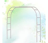 Metal Garden Arch Trellis for Climbing Plants Galvanized Support Arbor 1.2m to 3.5m White ColorOutdoor Decoration for Garden Pathways