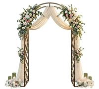 Metal Garden Arch Trellis for Climbing Plants, Outdoor Plant Support Frame, Wedding Arbor Backdrop for Patio
