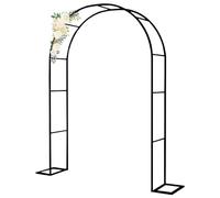 Metal Garden Arch Trellis for Climbing Plants & Roses Indoor/Outdoor Pergola Arbor for Weddings & Backyard Decor Sizes: 3.9x7.2ft 4.6x7.5ft 5.9x8.2ft (Black)