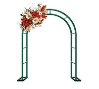 Metal Garden Arch Trellis for Climbing Plants - Sturdy Support, Adjustable Height 80-350cm, Ele Green Color, Perfect for Outdoor Decor and Landscaping.