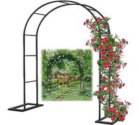 Metal Garden Arch Trellis for Climbing Plants, Weather Resistant, Freestanding Design, 1.4M Wide x 2.3M High