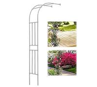 Metal Garden Arch Trellis for Climbing Plants - Weatherproof Half-arch Design with Side Wall, Perfect for Wedding Decor and Outdoor Pergola