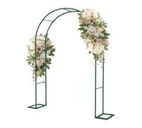 Metal Garden Arch Trellis for Climbing Plants - Widened Pergola Outdoor Decor Easy Install for Clematis & Roses Available in Various Widths (0.8-3.5m) Green Finish