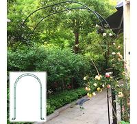 Metal Garden Arch Trellis for Climbing Roses - Weatherproof Garden Fence & Planter Holder - Easy Assembly - Height 200/220/230 cm, Green, 180 x 220 cm