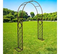 Metal Garden Arch Trellis Pergola for Climbing Plants, Decorative Outdoor Support Structure, Ideal for Gardens and Landscaping, W220 x H230 cm