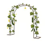 Metal Garden Arch Weather Resistant Pergola for Climbing Plants Adjustable Sizes 0.8 3.5m Wedding Arbor Bronze Finish Perfect for Outdoor Decor and Garden Support