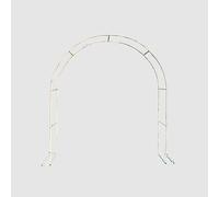 Metal Garden Arch Wedding Arbor Iron Pergola for Climbing Plants Trellis for Backyard Vine Support 120x220x25cm White Outdoor Decor Garden Entryway