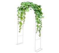 Metal Garden Arch Wedding Arbor Outdoor Pergola for Climbing Plants Gate 200-220cm Height x 80-350cm Width White Durable & Elegant Design