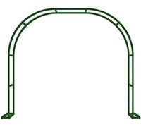 Metal Garden Arch with Base Freestanding Pergola for Climbing Plants Sturdy Trellis Gate 220cm High Adjustable Width 120-350cm Green 180x220x40CM