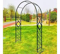 Metal Garden Arch7.2ft Outdoor Trellis for Climbing Plants Roses & WisteriaDurable Dark Green Arbor for Patio & Garden Decor
