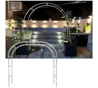 Metal Garden Archway for Climbing Plants 230/240cm High Rose Trellis Support Durable Stainless Steel Balloon Arch Backdrop Stand for Weddings & Events