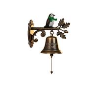 Metal Garden Bell - Christmas Door Opening Bell, Decorative Wind Chime | Rustic Shop Farmhouse Kitchen Garden, Holiday Classroom Entryway Prayer Church Hotel Accent for Seasonal Festive Ambience