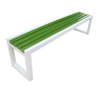 Metal Garden Bench for Outdoors - Weather Resistant Backless Design Easy Assembly - Perfect for Patios Balconies Par Schools - Seating Solut