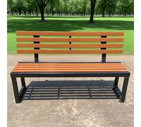 Metal Garden Bench with Backrest & Armrests for 2 4 Persons Weatherproof & Rustproof Patio Seating Perfect for Garden Park Porch Yard Size: 100cm x 40cm x 85cm Supports 200kg