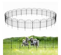 Metal Garden Fence Panels, 25Pack No Dig Temporary Fencing with Stakes 43 cm (H) × 8.25 m (L), Rust-Resistant Metal Border Fencing for Lawns, Flower Beds & Pet Barriers