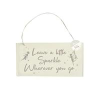 Metal Garden Hanging Wall Plaque - Fairy Design with Wording - Leave a little Sparkle 6273