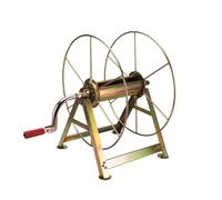 Metal Garden Hose Reel WinderHand Crank 200m Durable & Lightweight Wall Mount/Floor/Truck Bed Compatible Perfect for Farm Garden Car Wash & Sprayer Use