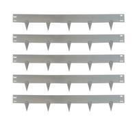 Metal Garden Lawn & Border Edging in Grey (5m x 8cm) - 5 Panels