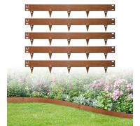 Metal Garden Lawn Edging Set 5M X 20Cm Flexible Garden Grass Path Edge Border 20Pcs
