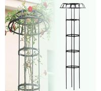 Metal Garden Obelisk, Metal Garden Obelisk Trellis for Climbing Plants Rustproof Wisteria Support Frame Sturdy Flower Trellis for Vine Rose Tomato 165cm/64.96 in Tall