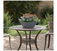 Metal Garden Planter Anthracite 35x35x15cm Cold-Rolled Steel Trapeze Modern
