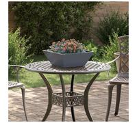 Metal Garden Planter Anthracite Cold-Rolled Steel 40x40x15cm Trapezoidal Modern
