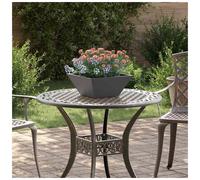 vidaXL Garden Planter Black 35 x 35 x 15 cm Cold-rolled Steel