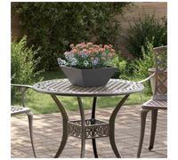 vidaXL Garden Planter Black 35 x 35 x 15 cm Cold-rolled Steel