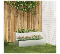 vidaXL Garden Planter Silver 100 X 60 X 45cm Stainless Steel, Silver