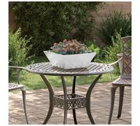 Metal Garden Planter Trapezoid Galvanised Steel 40x40x15cm Modern Minimal Patios