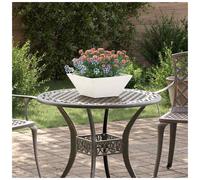 vidaXL Garden Planter White 35 x 35 x 15 cm Cold-rolled Steel