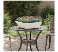 vidaXL Garden Planter 5 pcs White 50 x 50 x 15 cm Cold-rolled Steel