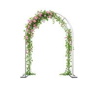 Metal Garden Rose Arch for Climbing Plants, Wedding Trellis Archway, Various Sizes: W80xH200cm, W120xH220cm, W180xH220cm, W240xH220cm, W300xH220cm, White Rose Arbor W280xH250cm