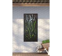Metal Garden Screen Mirror Extra Large Flame Effect 120cm x 60cm