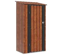 Metal Garden Shed, Brown, 103 x 74 x 200 cm, Weatherproof and Lockable, Ideal as a Tool Shed, Garden Shed, Tool Shed for Outdoor Use and Patio