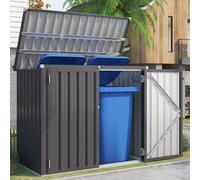 Metal Garden Storage Box Shed - Waterproof Outdoor Tool Organiser with Double Doors, Compact Galvanised Steel Small Shed for Outdoor Use