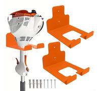 Metal Garden Tool Hooks Wall Mounted Storage Rack Power Tool Organiser Hanger Trimmer Holder with Protective Pad for Garage Workshop Yard Basement(C)