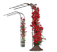 Metal Garden Trellis Arch 240cm Sturdy Half Moon Climbing Rose Frame Weather Resistant Ideal for Garden Decor & Plant Support Perfect for Climbing Plants