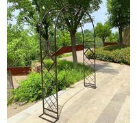 Metal Garden Trellis Arch for Vines & Roses, 6ft-11.8ft Outdoor Pergola Arbor, Durable Design for Garden Decoration