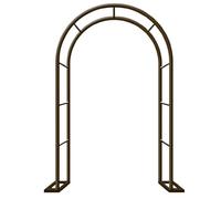 Metal Garden Trellis for Climbing Plants 300cm x 250cm Durable Support Structure Brown Finish Available in 80 350cm Widths Ideal for Outdoor Decor