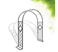 Metal Garden Trellis for Climbing Plants - Rustproof Wedding Arch e - Thick Design - Easy Assembly - Perfect for Outdoor Decor & Balloon Support - Black